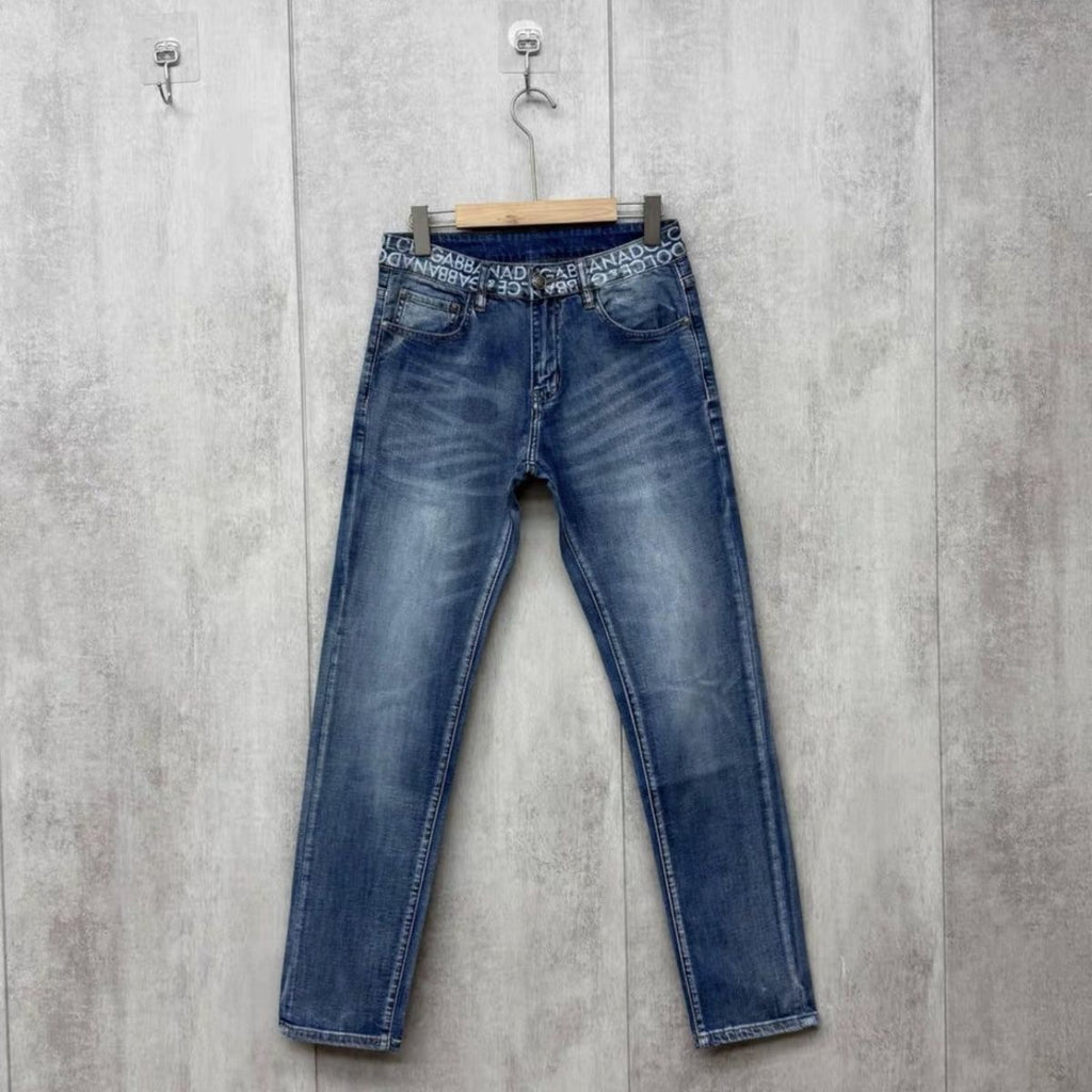 Men Light Faded Blue Wash Jeans C261030