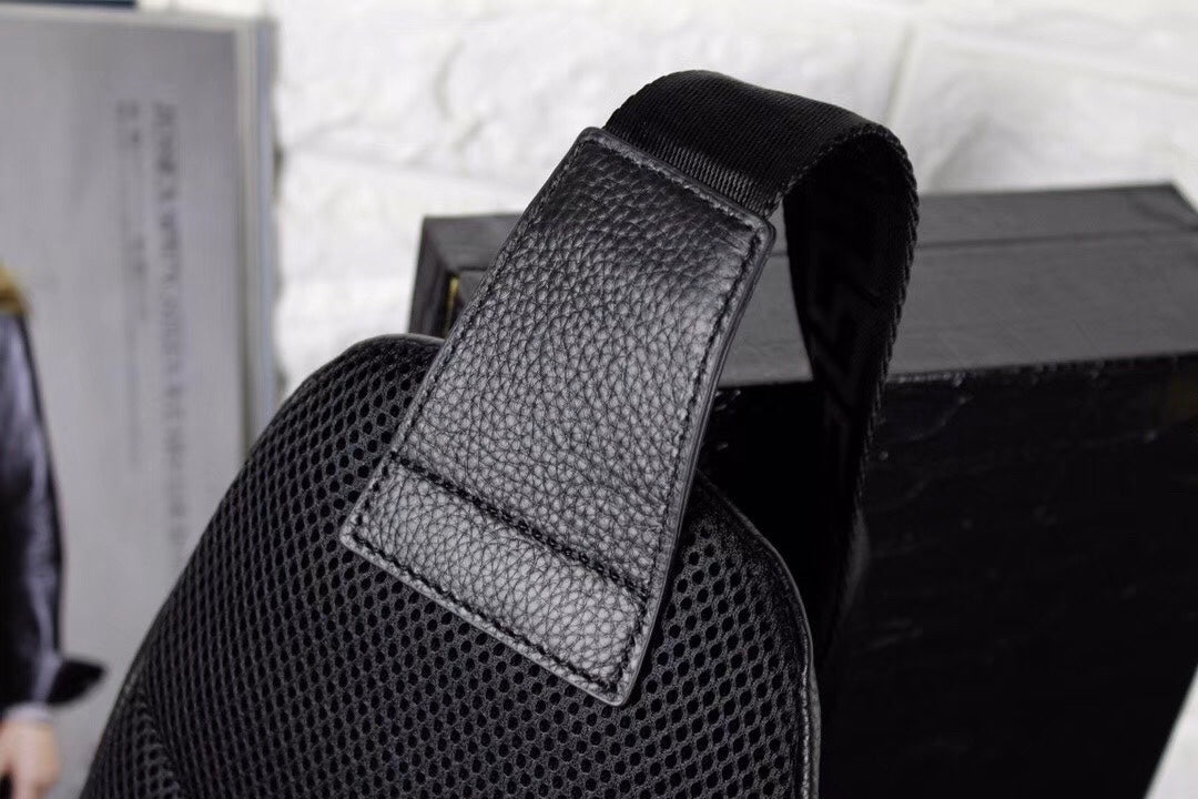 Grain Leather Embossed Pattern Chest Sling Bag B101002