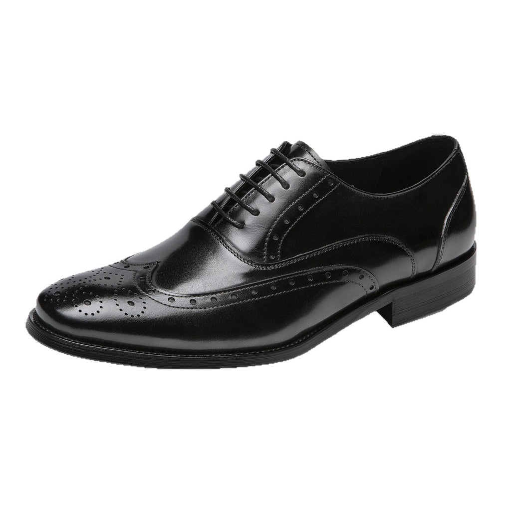 Full Brogue Wingtip Oxford Shoes Lace-Up Formal Dress Shoes Y101126