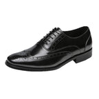 Full Brogue Wingtip Oxford Shoes Lace-Up Formal Dress Shoes Y101126