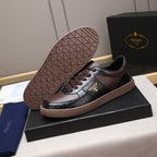 Croc Embossed Patchwork Triangle Logo Low Top Sneakers S283409