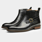 Buckle Chelsea Ankle Boots Elastic Side Dress Boots Y101123