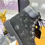 Embossed Chunky Lug Sole Work Ankle Boots S265507