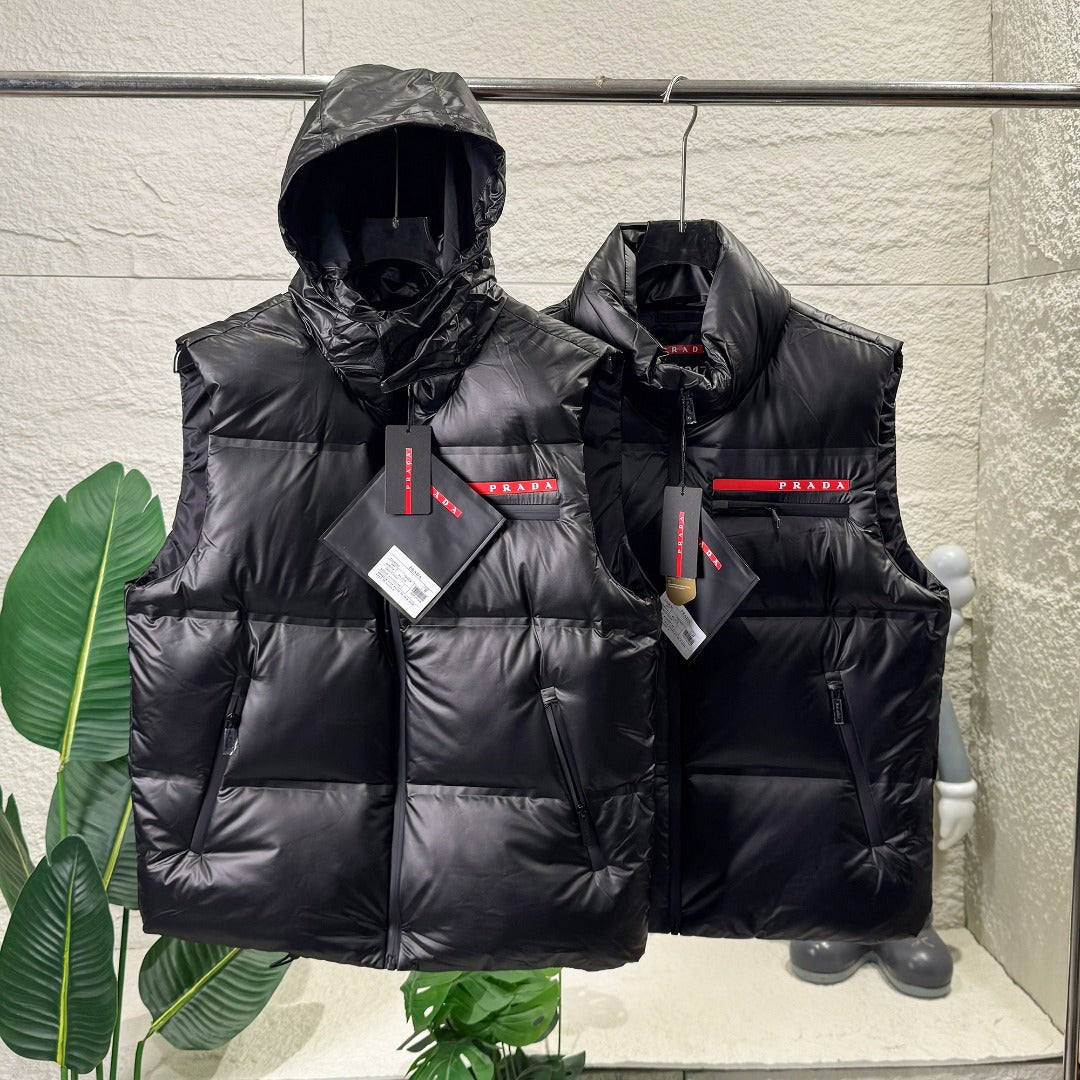 Removable Hood Quilted Puffer Vest U310523
