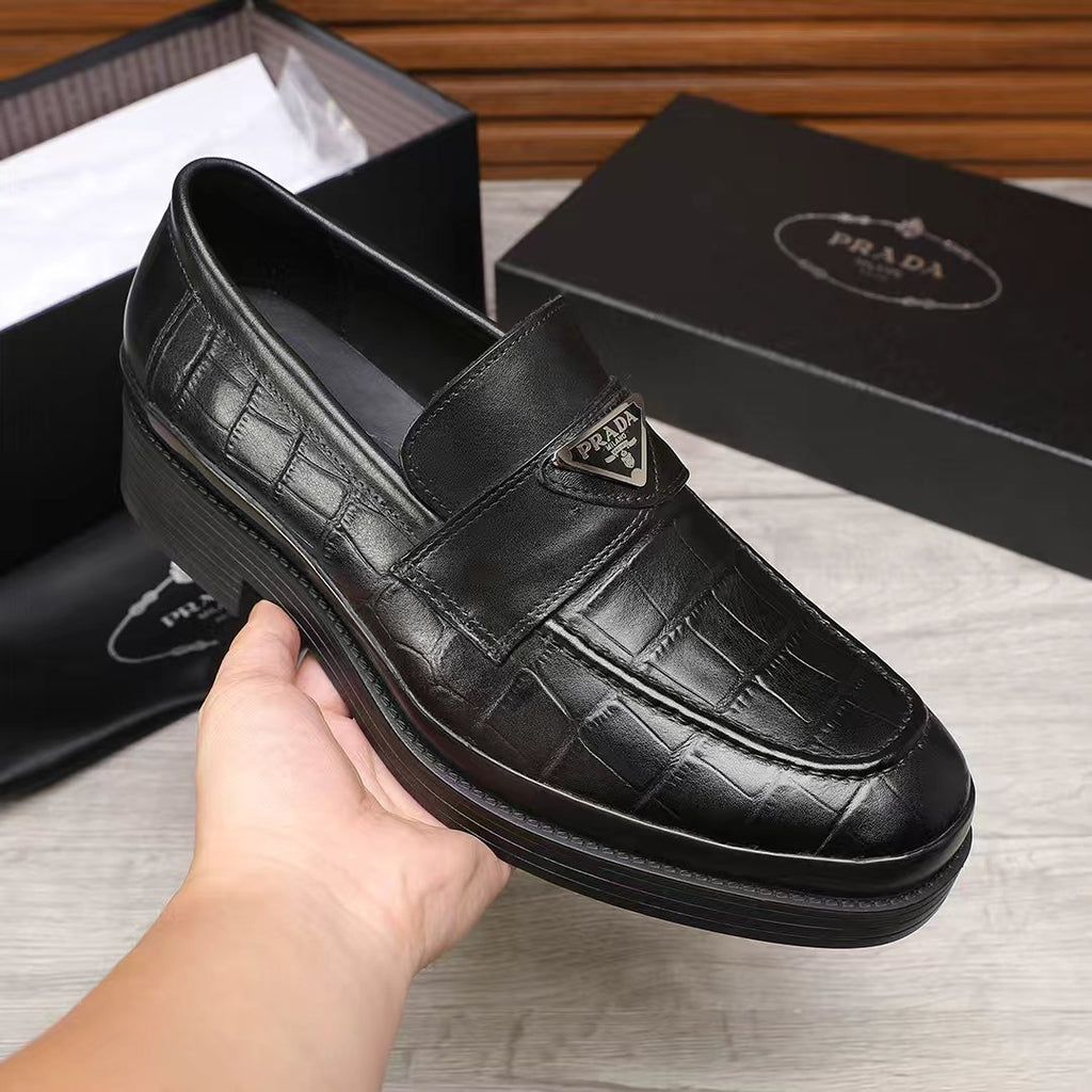 Croc Embossed Slip-On Loafers U310509