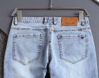 Light Blue Faded Minimal Stitch Logo Slim Denim Jeans M260743