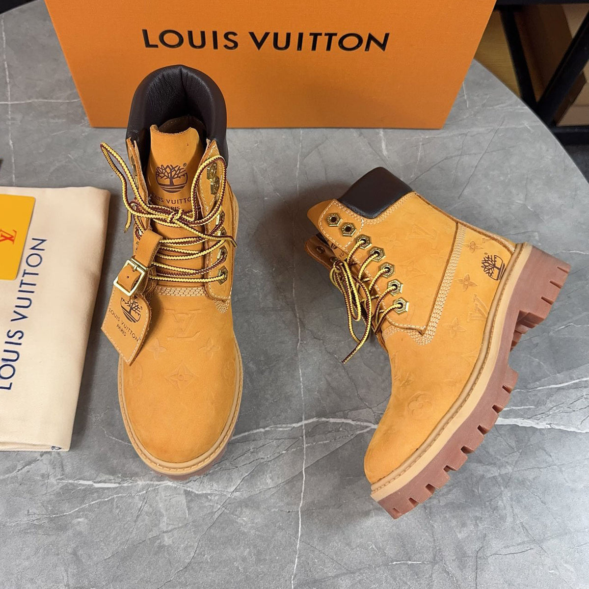 Embossed Thick Sole Martin Work Boots S265506