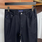 Triangle Leather Patch Back Pocket Trousers L260629