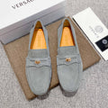 Men's Medusa Metal Ornament Buckle Slip-On Loafer Driving Shoes NE190116