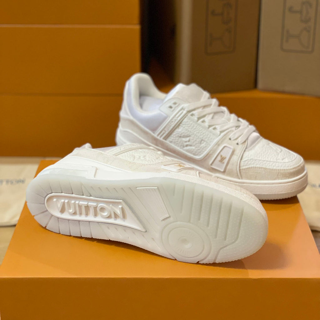 Pattern Panel Lace-Up Low Top Trainer Sneakers S283418