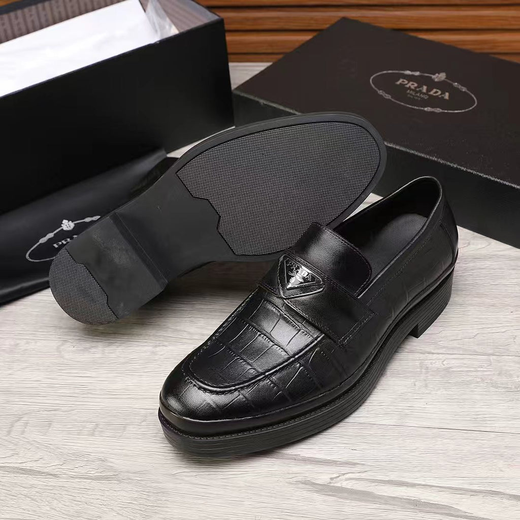 Croc Embossed Slip-On Loafers U310509