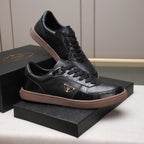 Croc Embossed Patchwork Triangle Logo Low Top Sneakers S283409