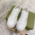 Embossed Pattern Lace-Up Thick Sole Casual Sneakers S283413