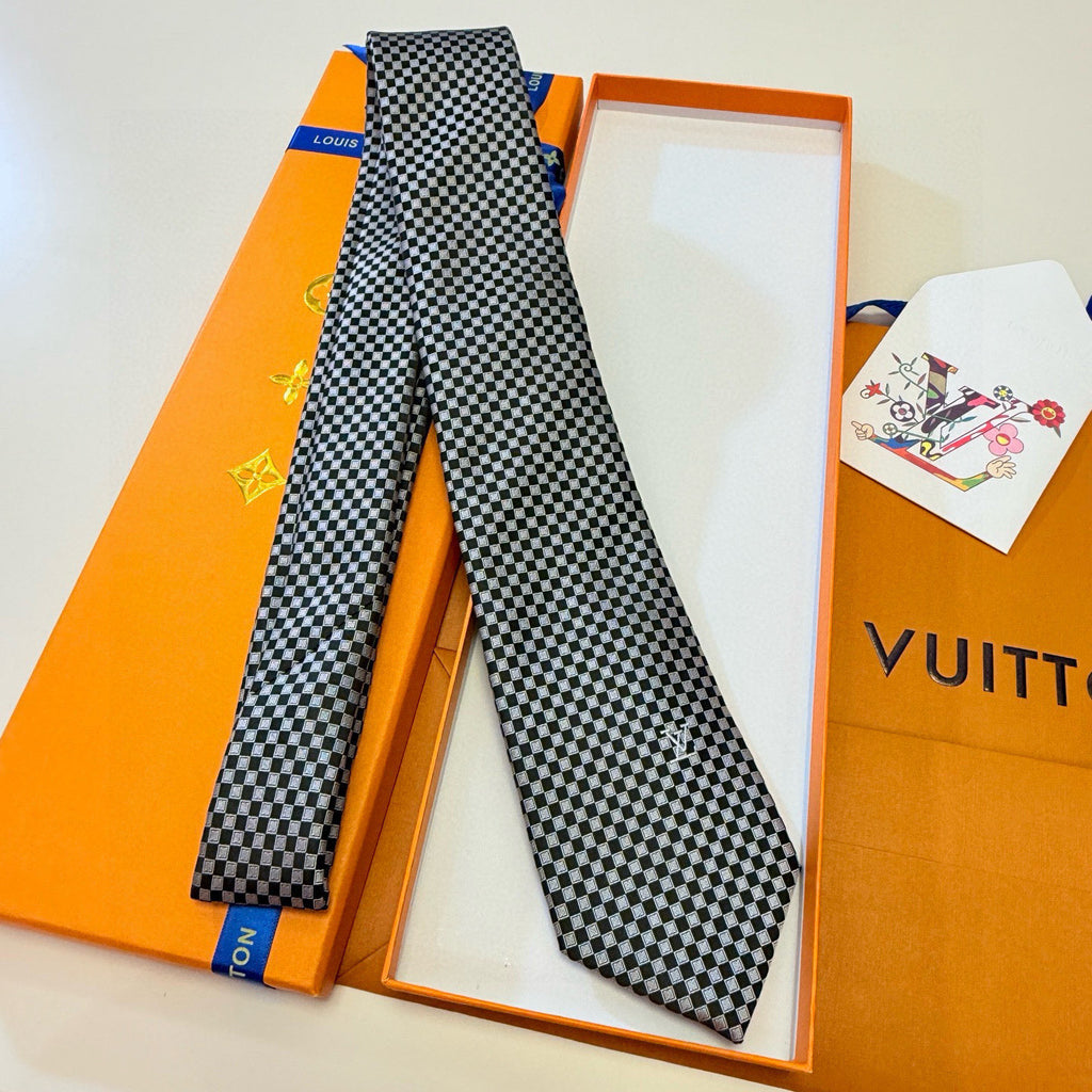 Men's Check Jacquard Necktie E2081009