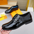 Glossy Check Jacquard Oxford Shoes NE190133