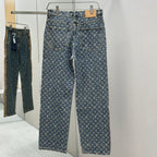 Vintage Blue Full Monogram Straight Jeans C261043