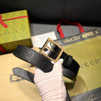 Dual Logo Embossed Pin Buckle Belt E020801