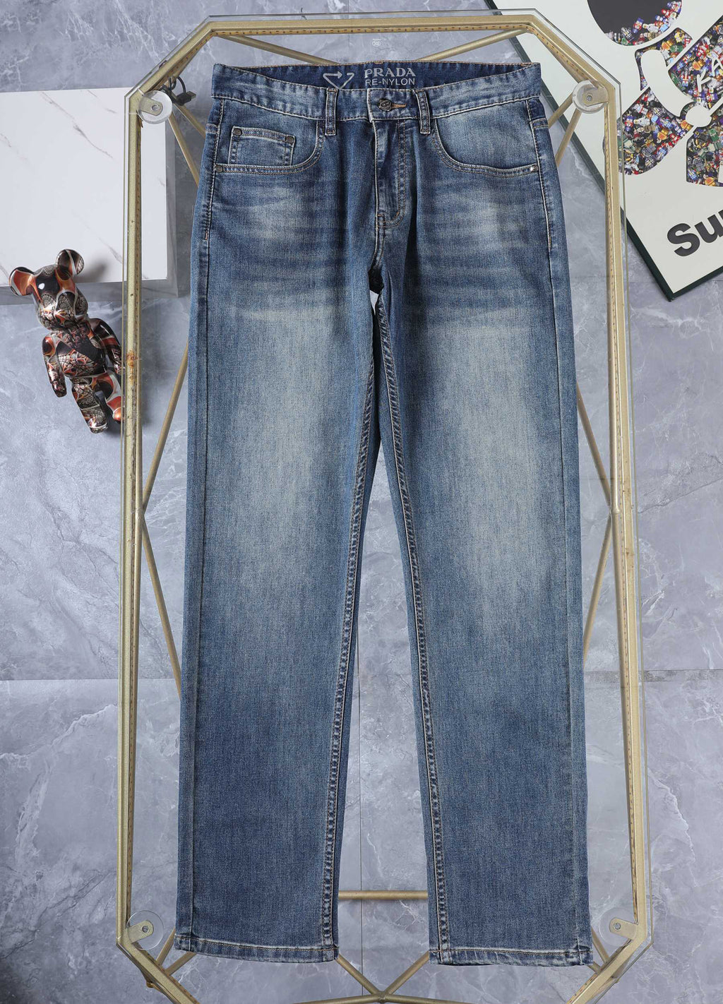 Heritage Triangle Logo Slim Fit Denim E260919