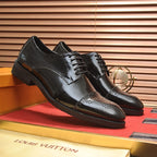 Men's Patina Brogue Cap-Toe Lace-Up Oxford Dress Shoes NE190111