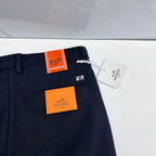 Fine Textured Solid Straight Business Trousers P141007