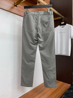 Triangle Leather Patch Back Pocket Trousers L260629
