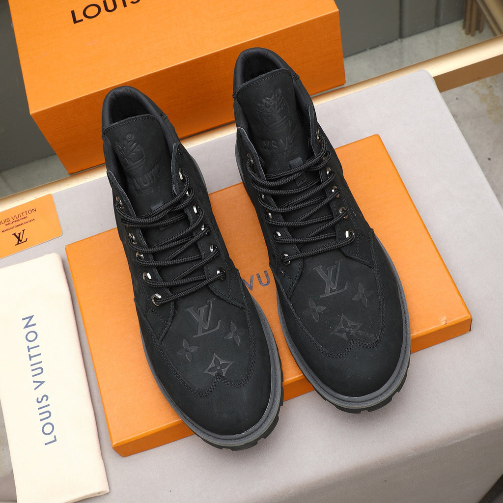 Men's Debossed Monogram High Top Work Boots NE190120