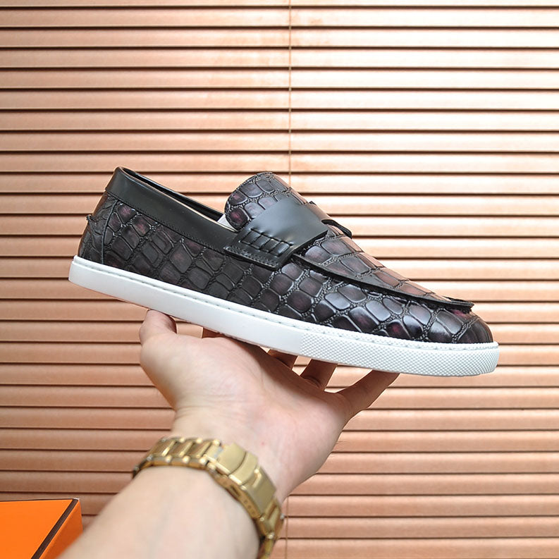 Croc Embossed Casual Loafer NE190136