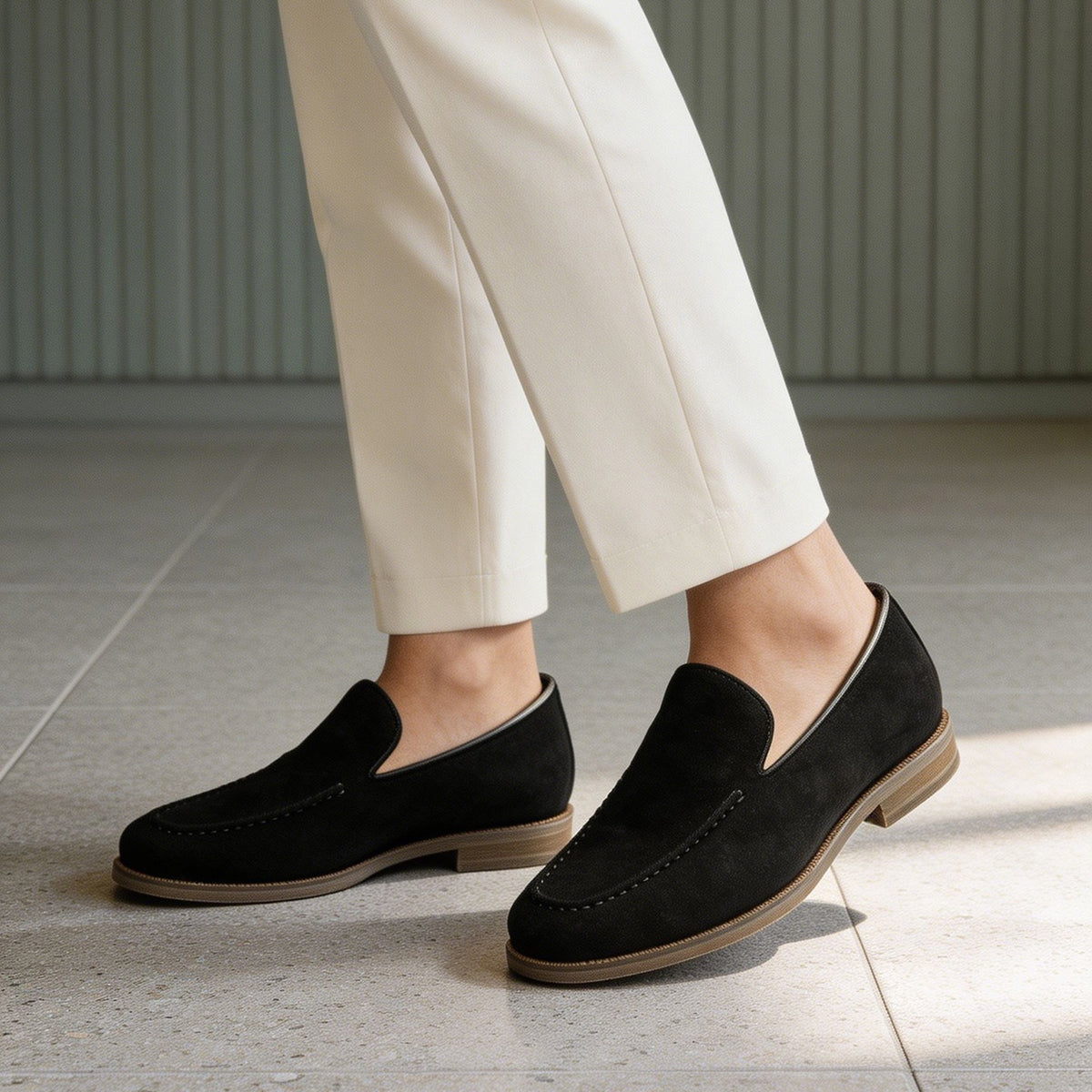 Slip-On Suede Loafers Casual Dress Loafers Y101116