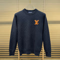 New Crew Neck Diamond Arrangement Jacquard Knit Sweater GN380104