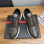 Calfskin Triangle Badge Lace-Up Sneaker S283439
