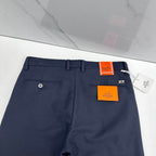 Fine Textured Solid Straight Business Trousers P141007
