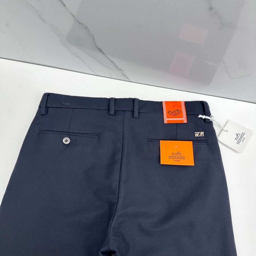 Fine Textured Solid Straight Business Trousers P141007