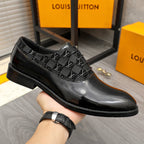 Men's Polished Panel Plaid Oxford Shoes NE190127