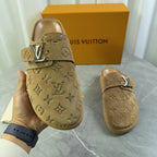 Embossed Strap Buckle Mule Slides S265511