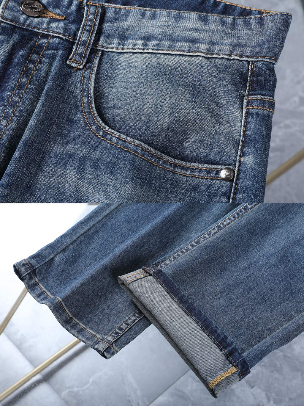 Heritage Triangle Logo Slim Fit Denim E260919