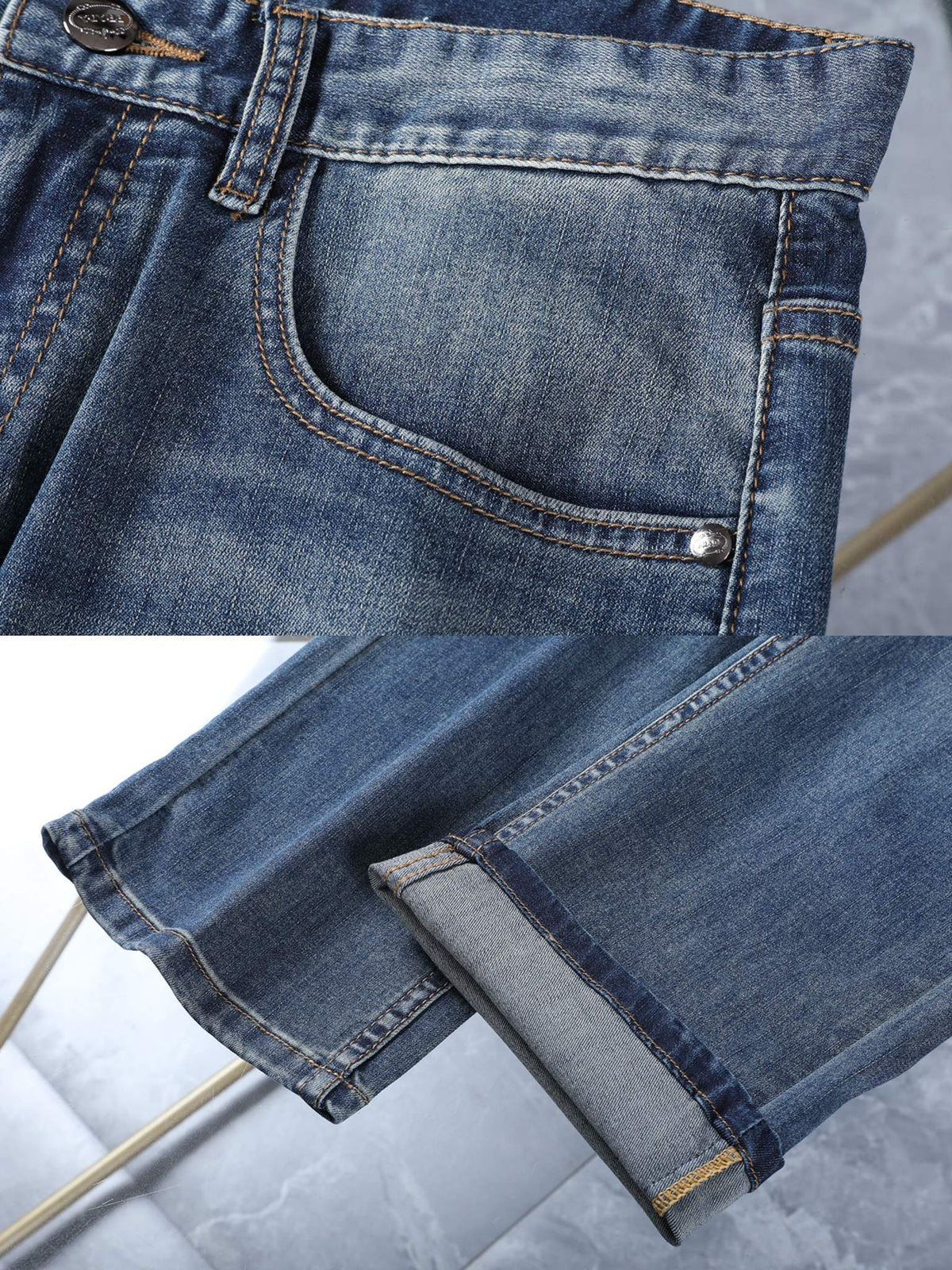 Heritage Triangle Logo Slim Fit Denim E260919