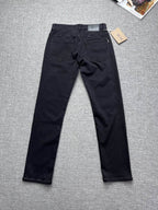 Solid Black Tone-on-Tone Embossed Jeans M260719