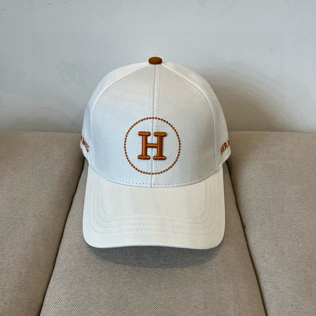 Circle Frame Letter H Embroidery Baseball Cap G103008