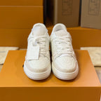 Pattern Panel Lace-Up Low Top Trainer Sneakers S283418