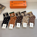 Jacquard Monogram Ankle Socks U310515