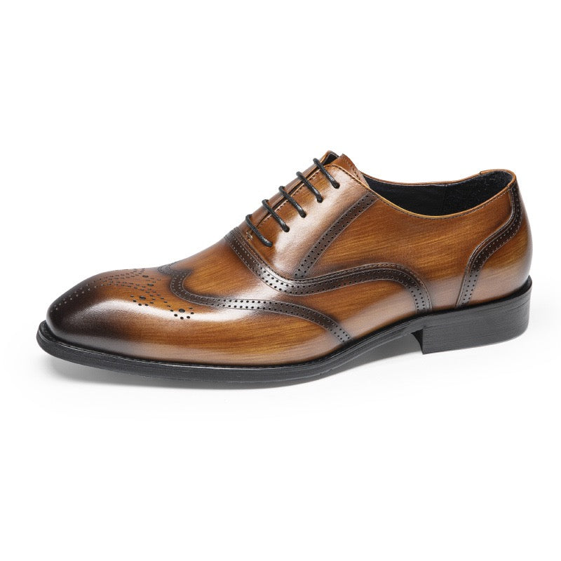 Wingtip Brogue Oxford Shoes Lace-Up Formal Dress Shoes Y101114
