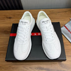 Calfskin Triangle Badge Lace-Up Sneaker S283439