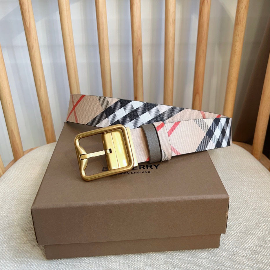 Men's Classic Check Pin Buckle Belt E2081003
