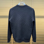 New Crew Neck Diamond Arrangement Jacquard Knit Sweater GN380104