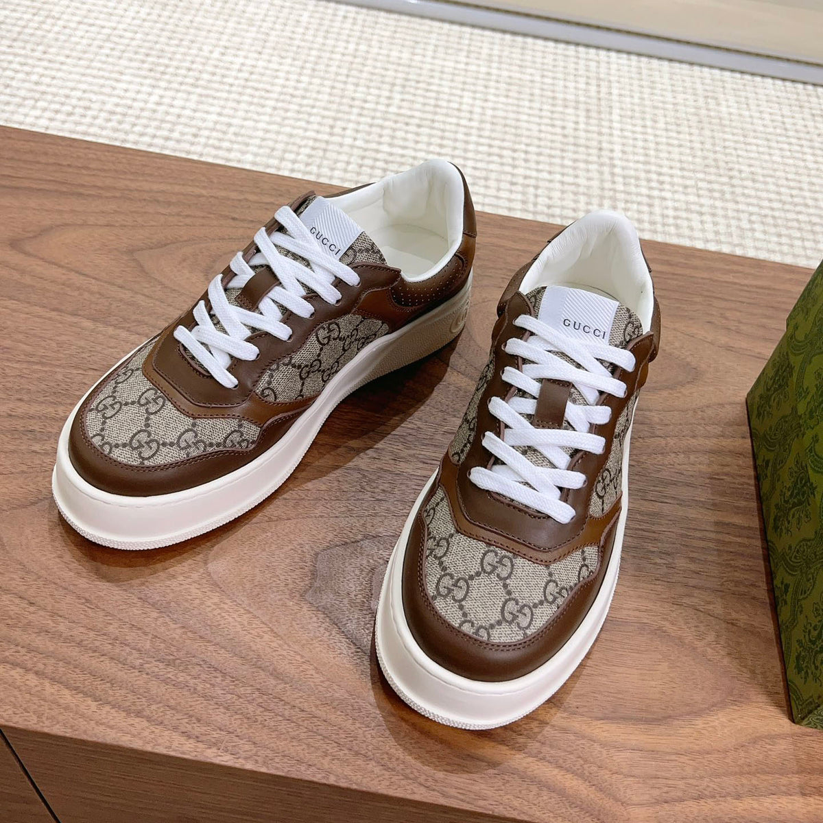 Men's Interlocking G Monogram Patchwork Platform Sneakers JN081101