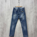 Men Light Faded Blue Wash Jeans C261030