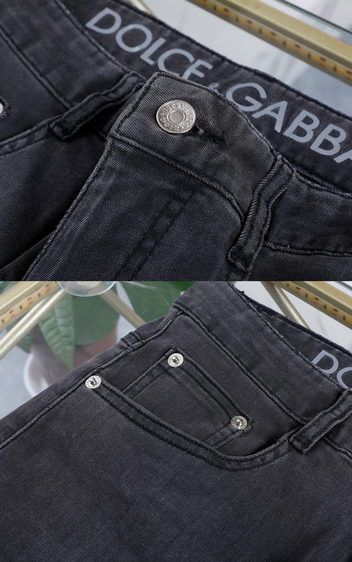 Dark Wash Grey Multi-Style Embroidery Denim Jeans L260604