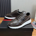 Calfskin Triangle Badge Lace-Up Sneaker S283439