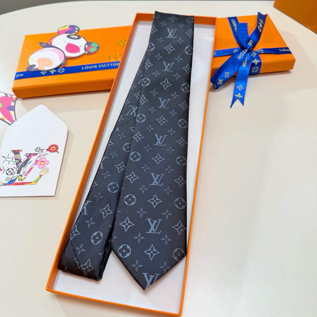 Men's Four-Point Floral Jacquard Necktie E2081010