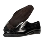 Croc Embossed Cap Toe Oxford Shoes P050504